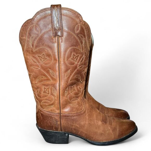 Ariat Women’s Western Boots Brown Leather Cowboy Boots Size 8B - Picture 3 of 6